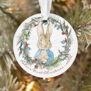 Adorno Peter the Rabbit personaliza la primera Navidad
