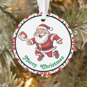 Adorno Pickleball Feliz Navidad