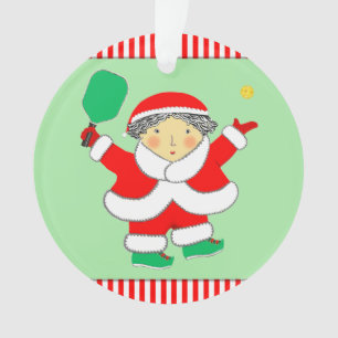 Adorno Pickleball Sra. Claus Coleccionable