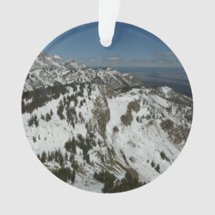 Adorno Picos nevados de las montañas del Gran Tetón en fo