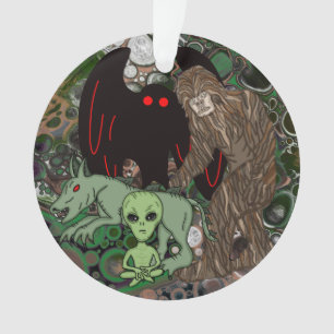 Adorno Pie grande, alienígena, Chupacabra, Mothman
