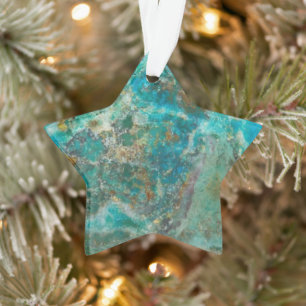 Adorno Piedra Mineral Crisocola Azul