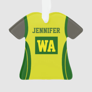 Adorno Piel oscura de acrílico personalizada del Netball