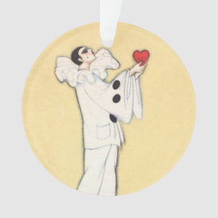 Adorno Pierrot con corazón rojo de Sophia Chiostri