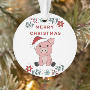 Adorno Pig Merry Christmas Animals Pigs