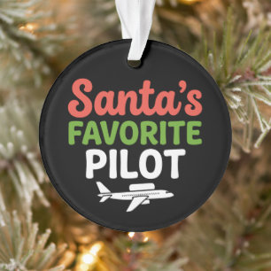 Adorno Piloto Favorito de Santa Navidad Aviación Avión