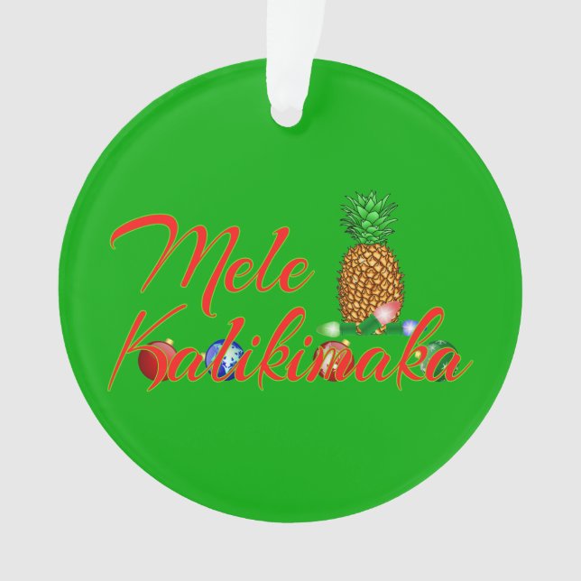 Adorno Piña del Hawaiian de Mele Kalikimaka (Anverso)