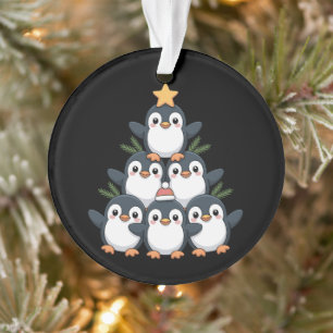 Adorno Pingüino de Navidad Árbol Estrella Sombrero de San