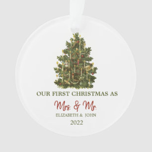 Adorno Pino vintage nuestro primer Navidad