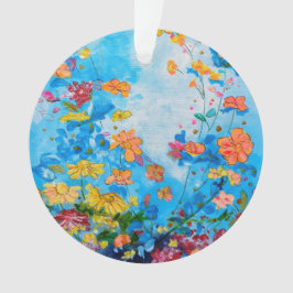 adorno pintado de flores