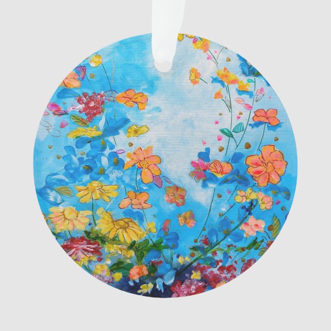 adorno pintado de flores (Anverso)