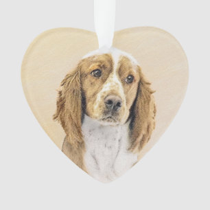 Adorno Pintado español de Springer galesa - Arte de perro