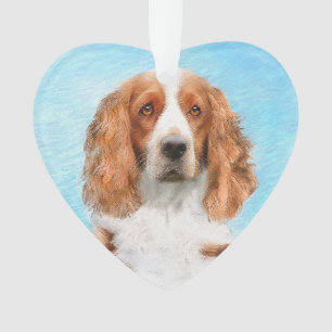 Adorno Pintado español de Springer galesa - Arte de perro