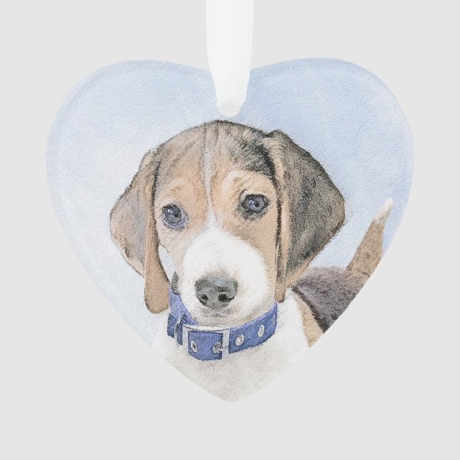 Adorno Pintura Beagle - Arte Perro Original Cuto (Anverso)