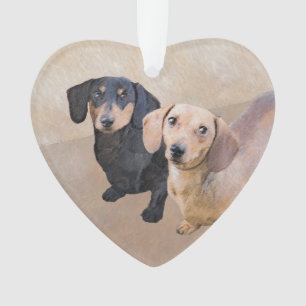 Adorno Pintura Dachshund (suave) - Arte Perro Original