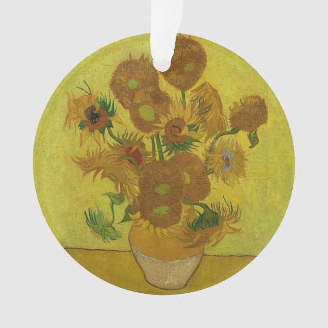 Adorno Pintura de 15 girasoles de Vincent Van Gogh (Anverso)