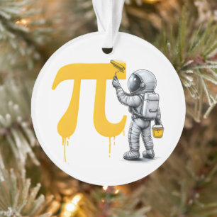Adorno Pintura de astronauta genial símbolo Pi Día Pi 