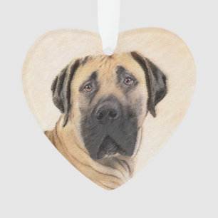 Adorno Pintura de Boerboel - Arte Perro Original Cuto
