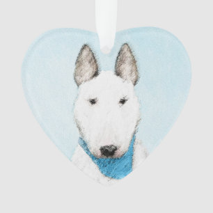 Adorno Pintura de Bull Terrier - Arte de Perro Original.