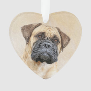 Adorno Pintura de Bullmastiff - Arte de Perro Original.