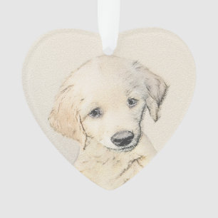 Adorno Pintura de cachorro de Golden Retriever - Arte ori