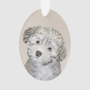 Adorno Pintura de cachorro habanesa - Arte de perro origi