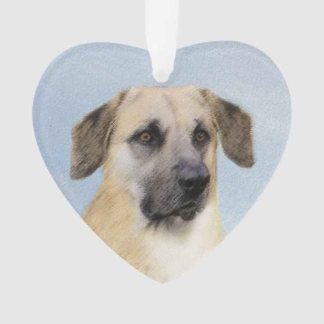 Adorno Pintura de Chinook (Orejas caídas) - Arte Perro Or (Anverso)