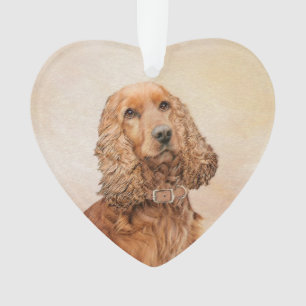 Adorno Pintura de Cocker Spaniel Inglés - Arte de Perro O