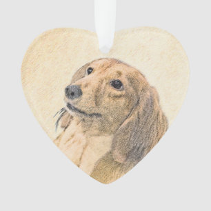 Adorno Pintura de Dachshund (de cabello largo) - Arte Per
