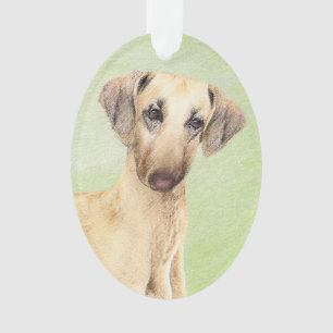 Adorno Pintura de eslúpulos - Arte de perro original lind