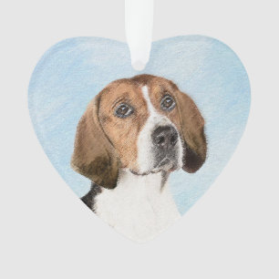 Adorno Pintura de Foxhound inglesa - Arte Perro Original