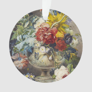Adorno Pintura de jardín botánico floral elegante vintage