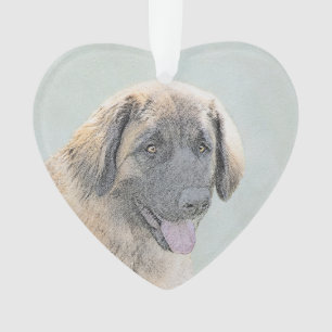 Adorno Pintura de Leonberger - Arte de Perro Original.