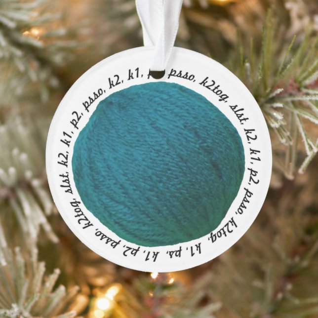 Adorno Pintura de Lingo Yarn Bolas Verde azuladas (Árbol)