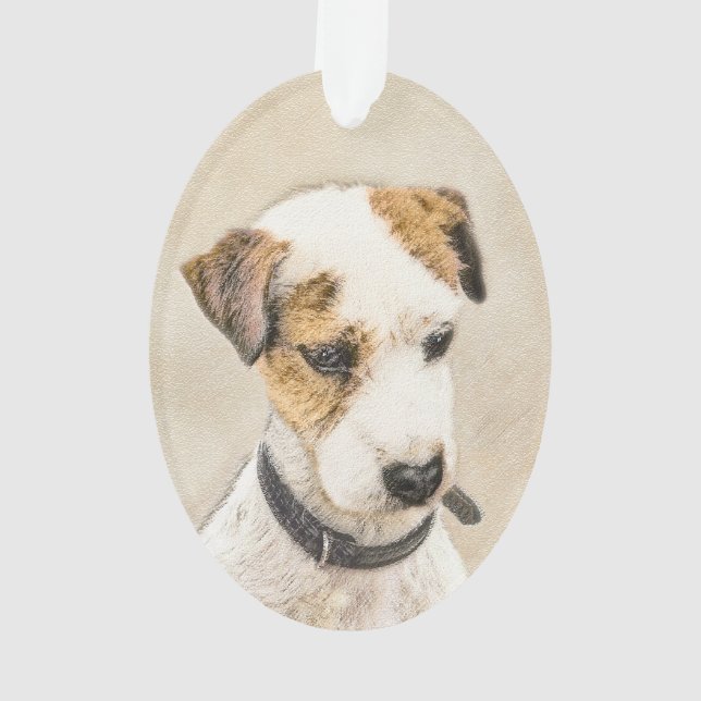 Adorno Pintura de Parson Jack Russell Terrier - Arte de P (Reverso)