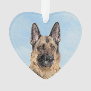 Adorno Pintura de pastor alemán - Arte de perro original