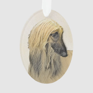 Adorno Pintura de perro afgano - Arte de perro original l