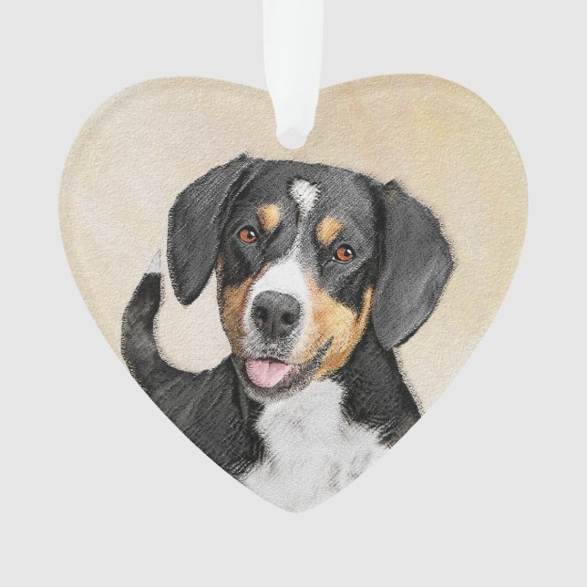 Adorno Pintura de perro de la montaña Entlebucher - Arte  (Anverso)