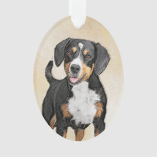 Adorno Pintura de perro de la montaña Entlebucher - Arte