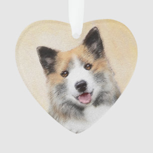 Adorno Pintura de perro pastor islandés - Arte original d