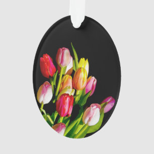 Adorno Pintura de tulipán - Arte de flores original