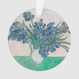 Adorno Pintura de Van Gogh Jarrón de Iris Impresionismo