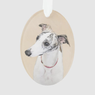 Adorno Pintura de Whippet - Arte Cute Original Perro