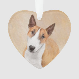 Adorno Pintura Miniatura de Bull Terrier - Cute Original 