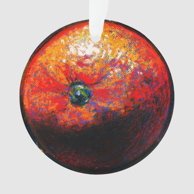 Adorno Pintura pastel de un cítrico naranja (Anverso)