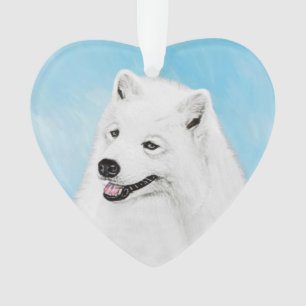Adorno Pintura Samoyed - Arte Perro Original Cuto