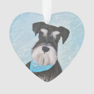 Adorno Pintura Schnauzer (en miniatura) - Perro original 