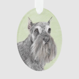 Adorno Pintura Schnauzer (gigante, estándar) - Arte de pe