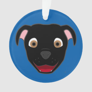 Adorno Pitbull negro hace frente