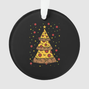 Adorno pizza navidad luces de árbol navidad hombres chico